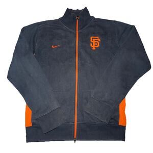 Nike Black Vintage San Francisco Giants Full Zip Sportswear Size Large (Faded)